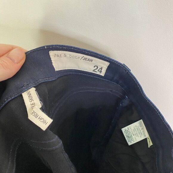 Rag & Bone High Rise Ankle Skinny Jeans in Twilight - Picture 7 of 7